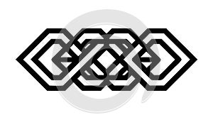Complex Interlocking Geometric Pattern Vector, vector design Generative AI