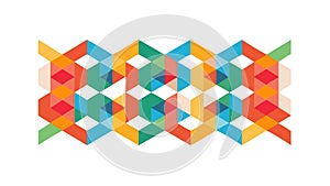 Complex Interlocking Geometric Pattern. Vibrant Modern Design. vector design Generative AI