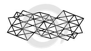 Complex Intersecting Lines Abstract Geometric Pattern Vector, vector design Generative AI