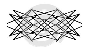 Complex Intersecting Lines Abstract Vector Pattern, vector design Generative AI