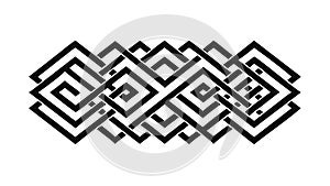 Complex Intertwined Geometric Pattern Vector Design, vector design Generative AI