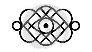 Complex Intricate Abstract Interlocking Geometric Design Pattern, vector design Generative AI