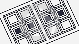 Complex Isometric Square Grid Pattern, vector design Generative AI