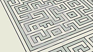 Complex Labyrinth Maze Puzzle Vector Design, vector design Generative AI