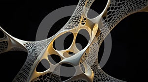 Complex Lattice String Structure Abstract 3D of an intricate lattice symbolizing connection complexity innovation