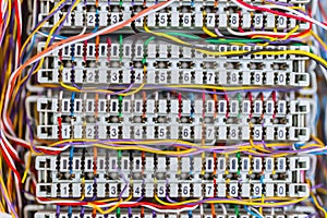 Complex massy managed colorful telephone cable