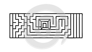 Complex Maze Challenge: Problem Solving and Navigation, vector design Generative AI