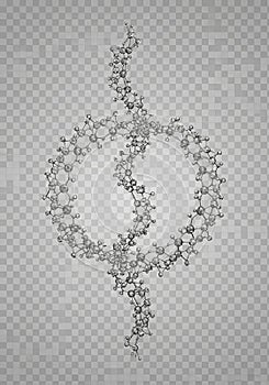 A complex molecular structure composed of