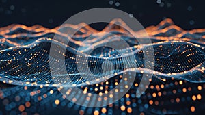 a complex network of interconnected data points and lines, representing