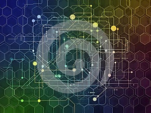 Complex network of interconnected nodes