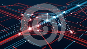 Complex network system with interconnected nodes