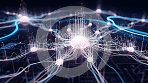 Complex network system with interconnected nodes