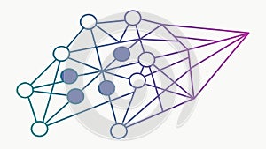 Complex Neural Network Diagram, Vibrant AI Interconnected Data, vector design Generative AI