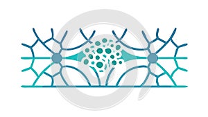 Complex Neural Network Pattern Icon, AI Data Science, vector design Generative AI