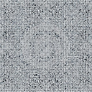 A complex pattern of geometric shapes and grids, featuring interconnected circles,