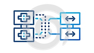 Complex QR Code Network Connectivity Icon, vector design Generative AI