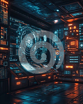 Complex quantum cryptography interface showcasing intricate data patterns