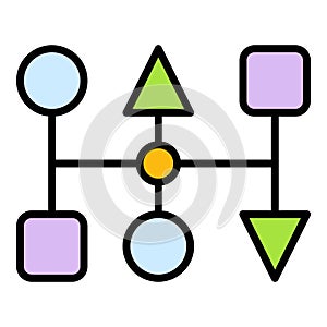 Complex scheme icon vector flat