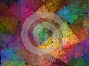 Complex soft abstract color triangles background texture pattern