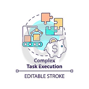 Complex task execution concept icon