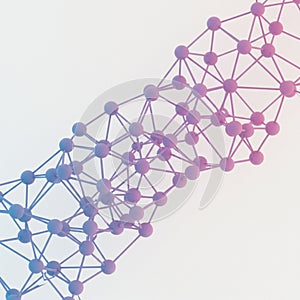 A complex, three-dimensional network structure composed of interconnected spheres