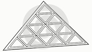 Complex Triangular Geometric Pattern, Architectural Grid, vector design Generative AI