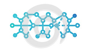 Interconnected nodes network, digital data and complex systems vector design Generative AI