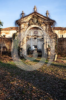 Entrance gate. Villa Moglia, Chieri TO, Italy photo