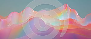Abstract representation of 3D data visualizations with vibrant layers and translucent forms