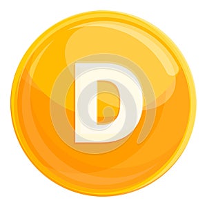 Complex vitamin d icon, cartoon style