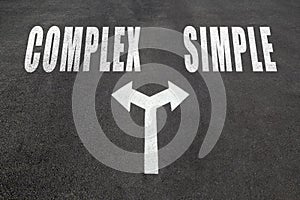 Complex vs simple choice concept