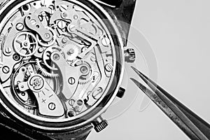 Complex watch movement for repair