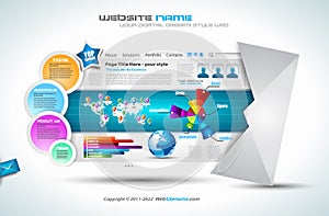 Komplexné webové stránky šablóna elegantný dizajn 