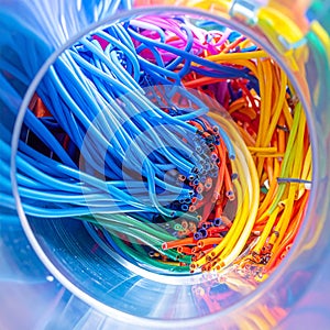 Complex Wiring Inside a Data Conduit