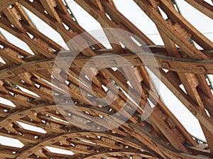 A complex wooden structure - nice peace of engineering photo