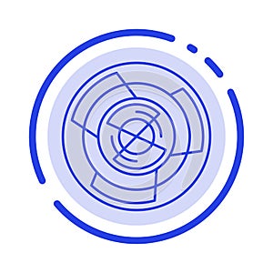 Complexity, Business, Challenge, Concept, Labyrinth, Logic, Maze Blue Dotted Line Line Icon