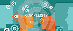 Complexity concept illustration vector head thinking photo