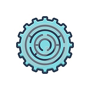 Color illustration icon for Complexity, labyrinth and maze