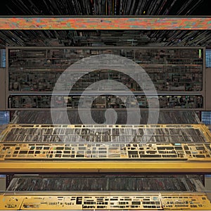 The complexity of a quantum computer control desk.