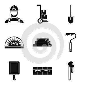 Complexity work icons set, simple style