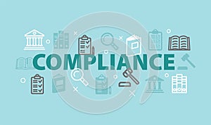 COMPLIANCE Concept with icons