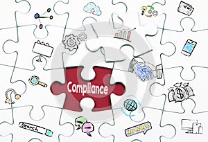 Compliance concept. Last piece of a Puzzle