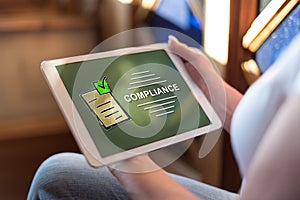 Compliance concept on a tablet