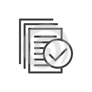 In Compliance Icon with paper, checks & list photo