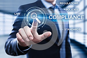 Compliance Rules Law Regulation Policy Business Technology concept