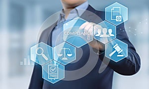 Compliance Rules Law Regulation Policy Business Technology concept