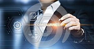 Compliance Rules Law Regulation Policy Business Technology concept