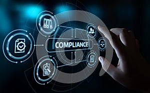 Compliance Rules Law Regulation Policy Business Technology concept