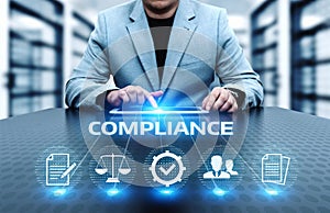 Compliance Rules Law Regulation Policy Business Technology concept