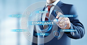 Compliance Rules Law Regulation Policy Business Technology concept